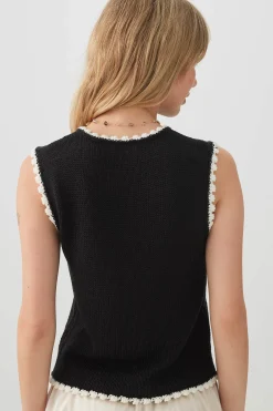 Knit Cropped Sweater Vest