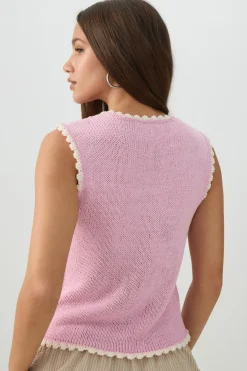 Knit Cropped Sweater Vest