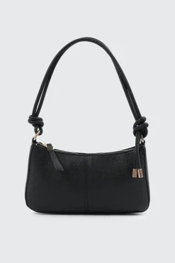 Knotted Handle Shoulder Bag with Crossbody Strap