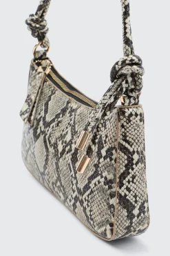Knotted Handle Shoulder Bag with Crossbody Strap