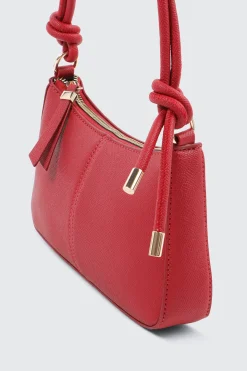 Knotted Handle Shoulder Bag with Crossbody Strap