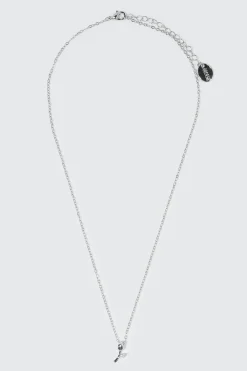 14K White Gold Plated Tulip Necklace
