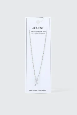 14K White Gold Plated Tulip Necklace