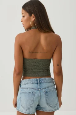 Lace Halter Tank Top