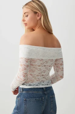 Lace Off Shoulder Top