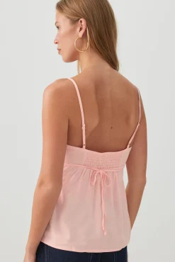 Lace Trim Babydoll Tank Top
