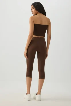 Lace Trim 3/4 Leggings
