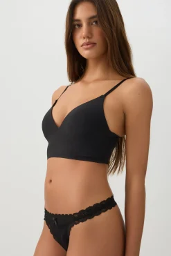 Lace Trim Seamless String Panty