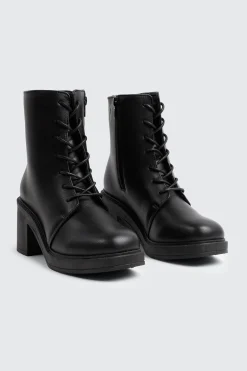 Lace Up Platform Ankle Boots