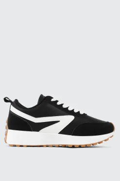 Lace Up Sneakers with Contrast Trim