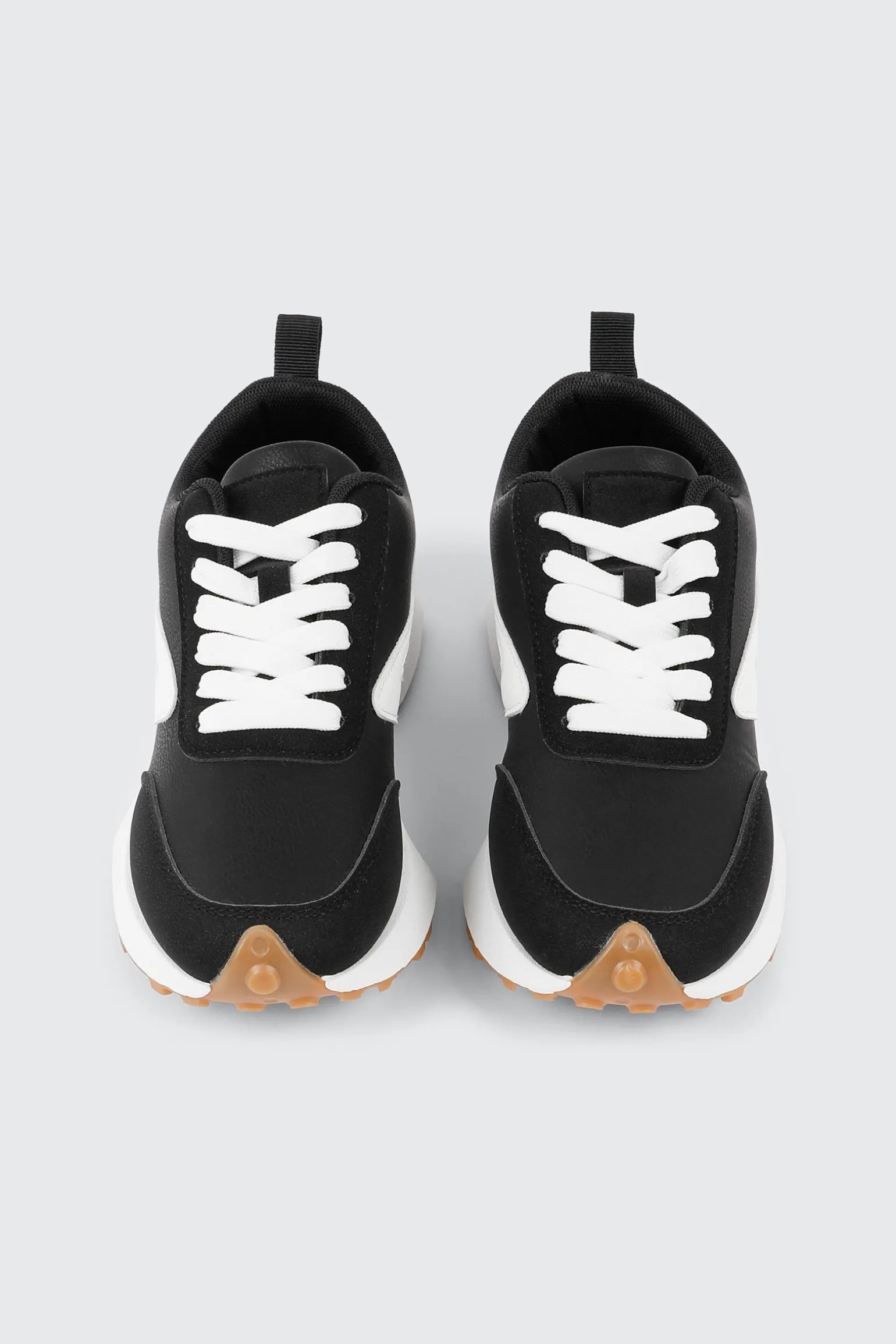 Lace Up Sneakers with Contrast Trim