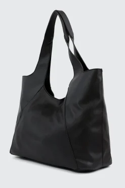 Large Faux Leather Slouchy Shoulder Bag