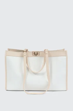 Large Faux Leather Tote Bag