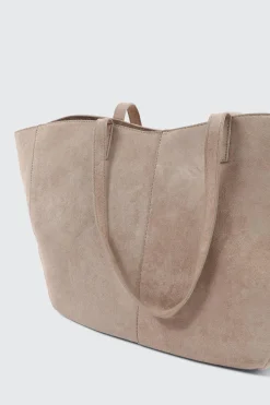 Large Faux Suede Tote Bag