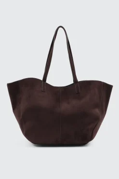 Large Faux Suede Tote Bag