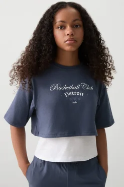 Layered Graphic Boxy T-Shirt