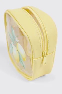 Lemon Print Cosmetic Bag