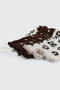 Leopard Print Crew Socks
