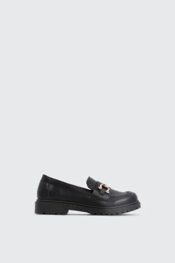 Loafers with Metal Ornament Detail