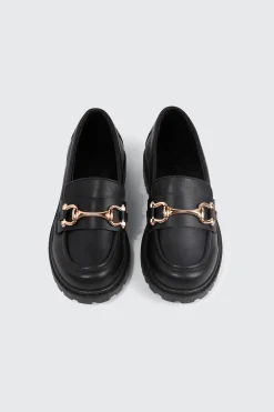 Loafers with Metal Ornament Detail