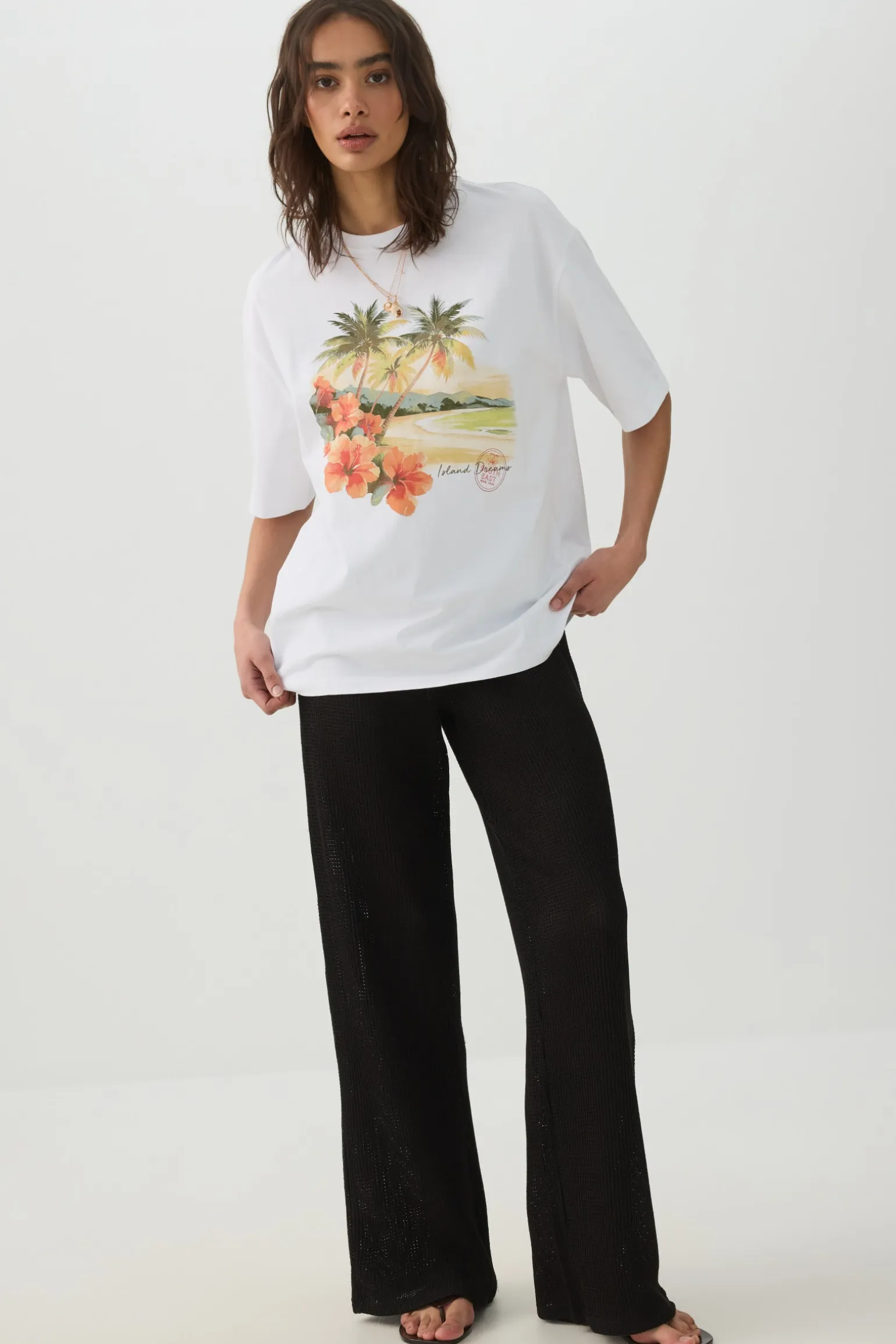 Long Oversized Graphic T-Shirt
