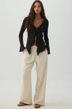 Long Sleeve Blouse with Frills