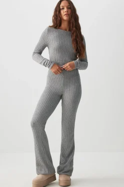 Long Sleeve Cable Knit Top