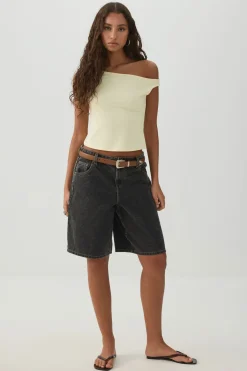 Low Rise Denim Jorts