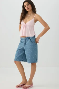 Low Rise Denim Jorts