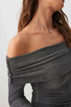 Lurex Off Shoulder Top