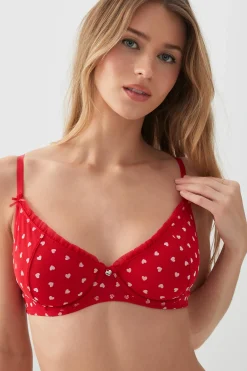 Luxe Flocked Mesh Bra