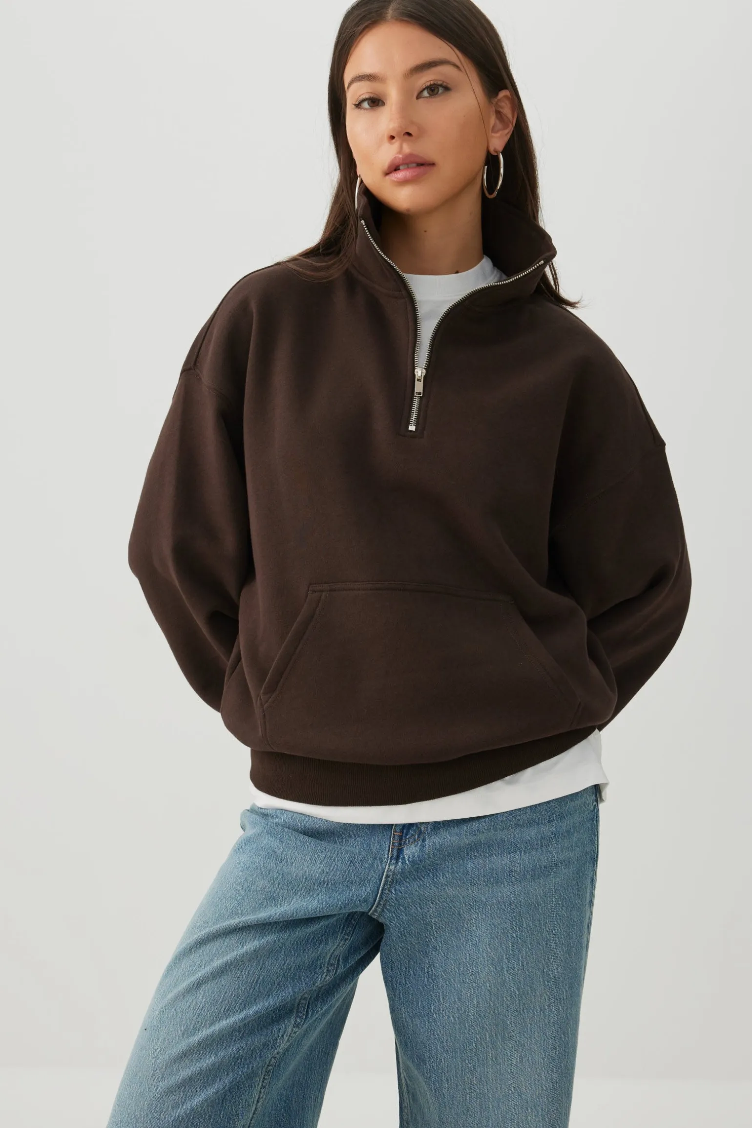MADESOFT™ Fleece Half Zip Sweatshirt