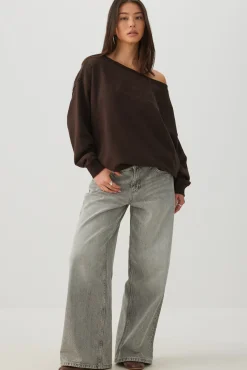 MADESOFT™ Fleece Off Shoulder Sweatshirt