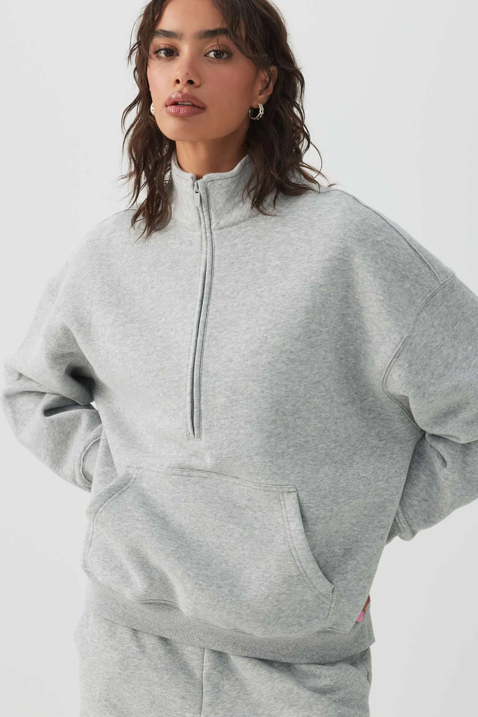MADESOFT™ Fleece Oversized Half Zip Sweatshirt