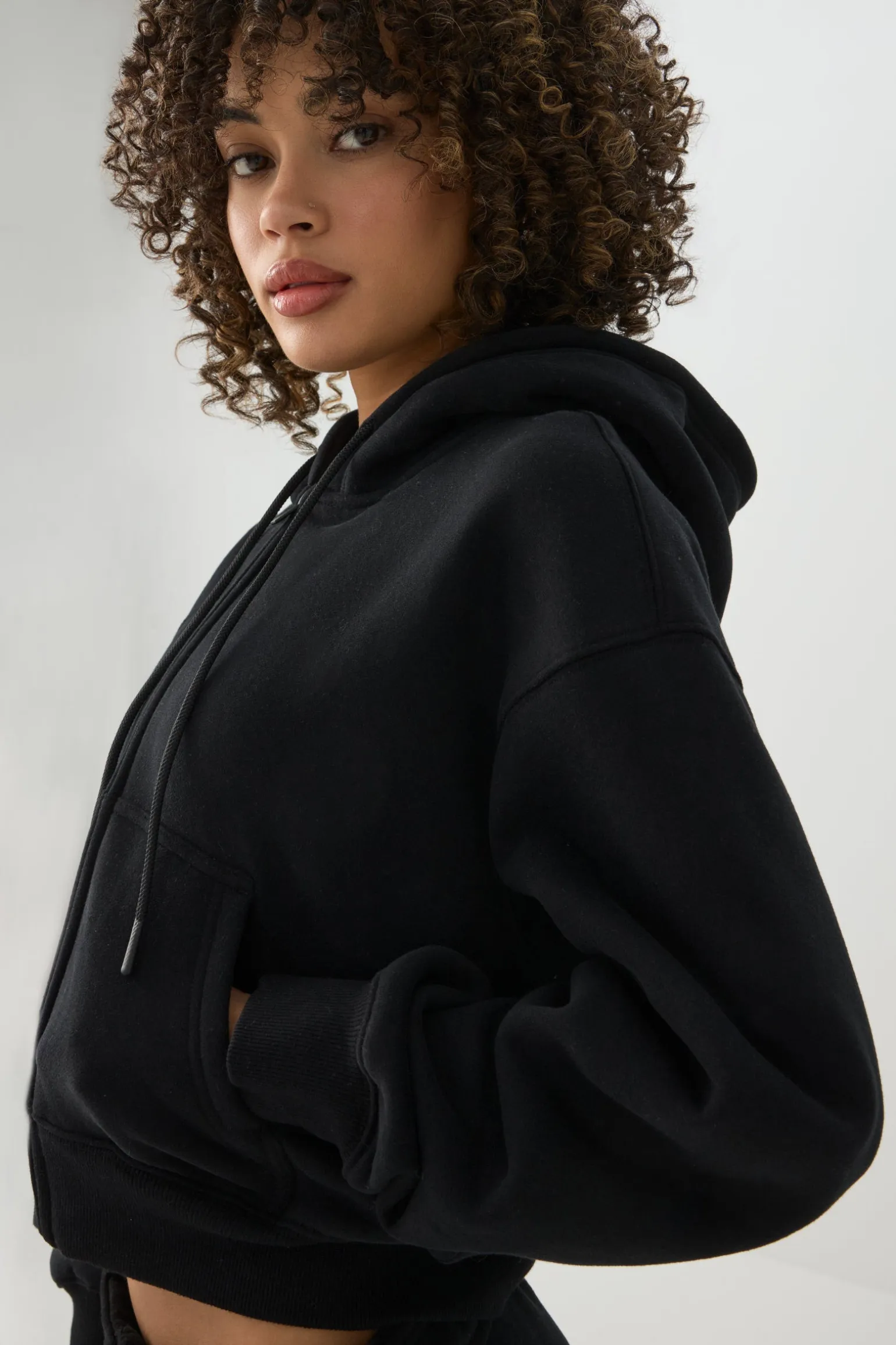 MADESOFT™ Fleece Short Zip Up Hoodie