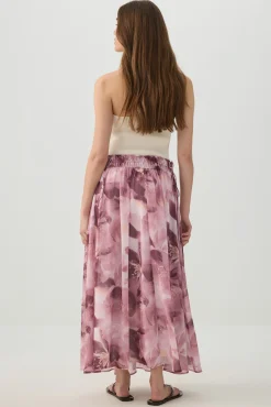 Maxi Chiffon Tie Waist Skirt