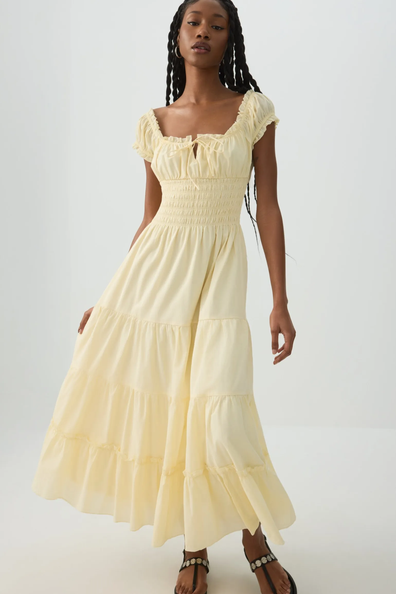 Maxi Milkmaid Dress