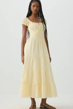 Maxi Milkmaid Dress