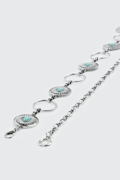 Medallion Chain Belt with Stones