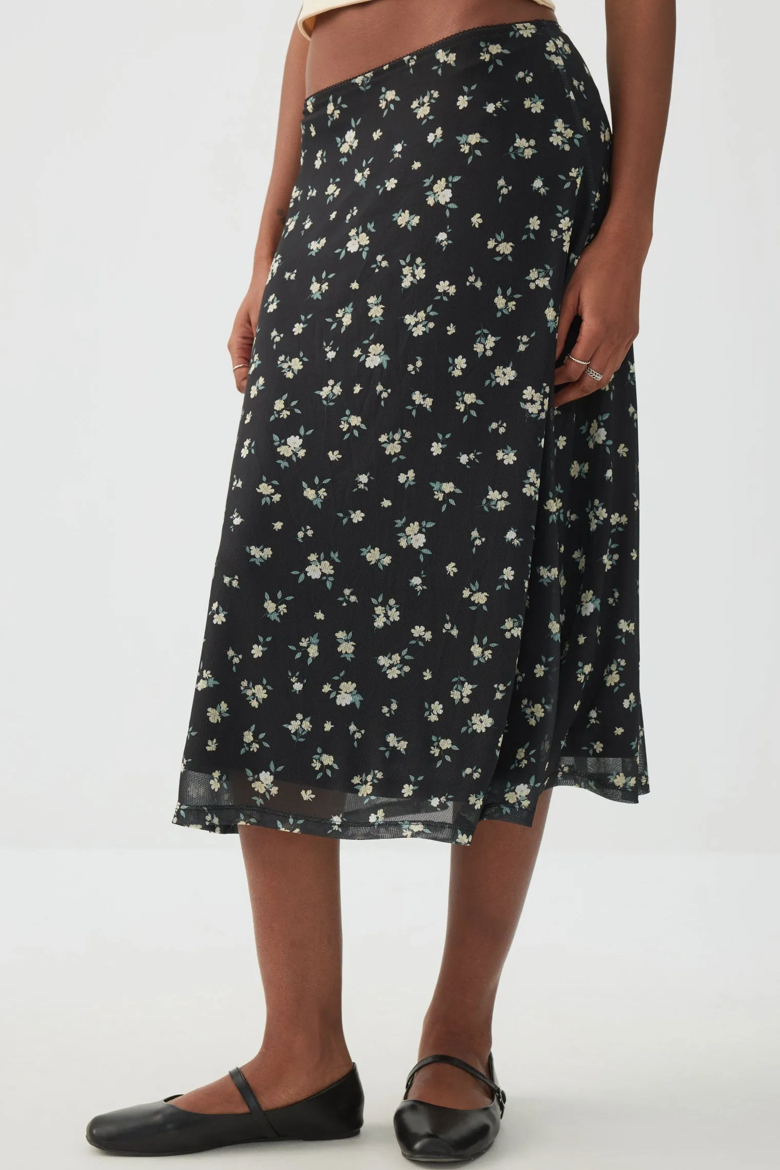 Mesh Midi Skirt