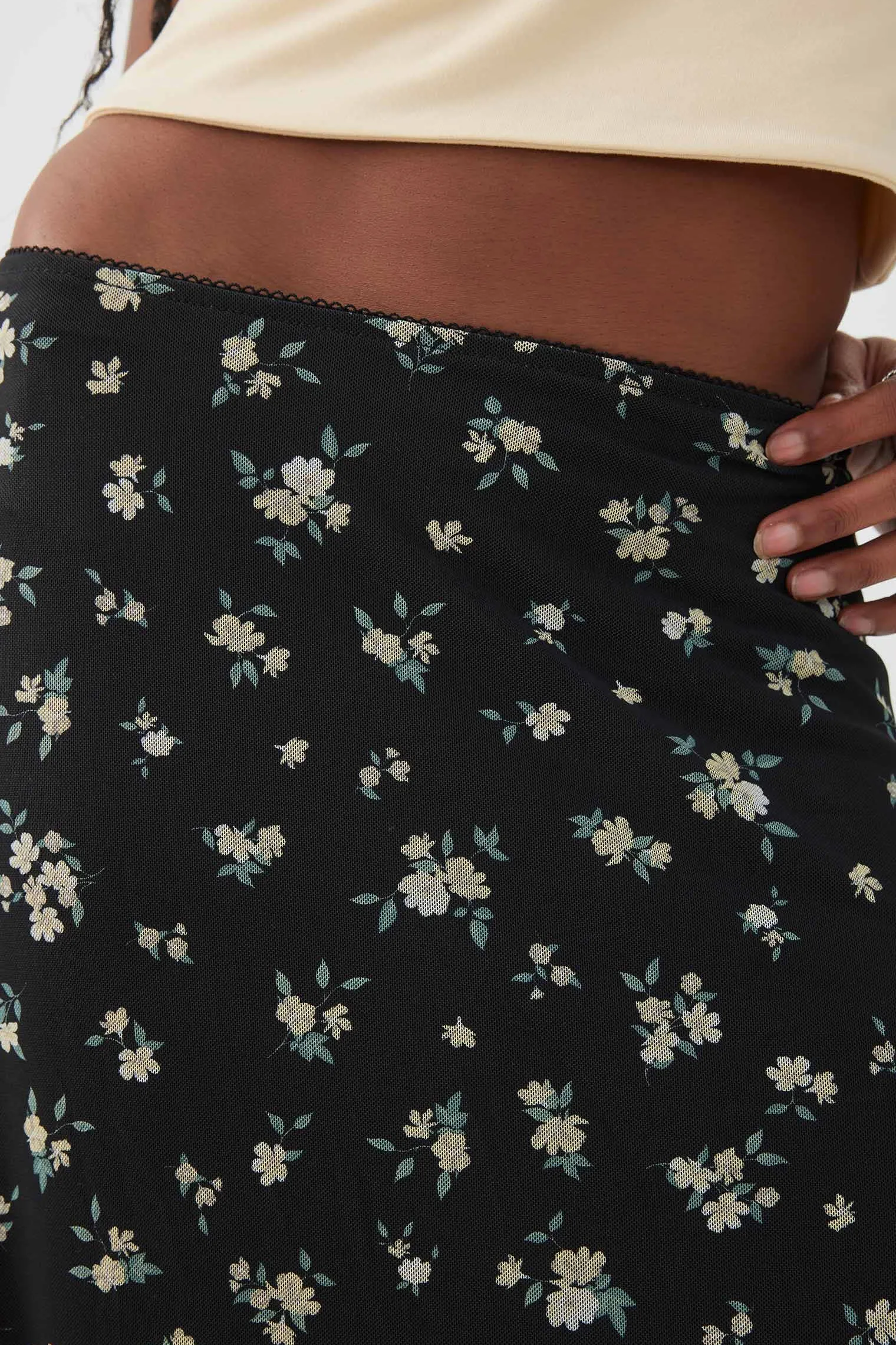 Mesh Midi Skirt