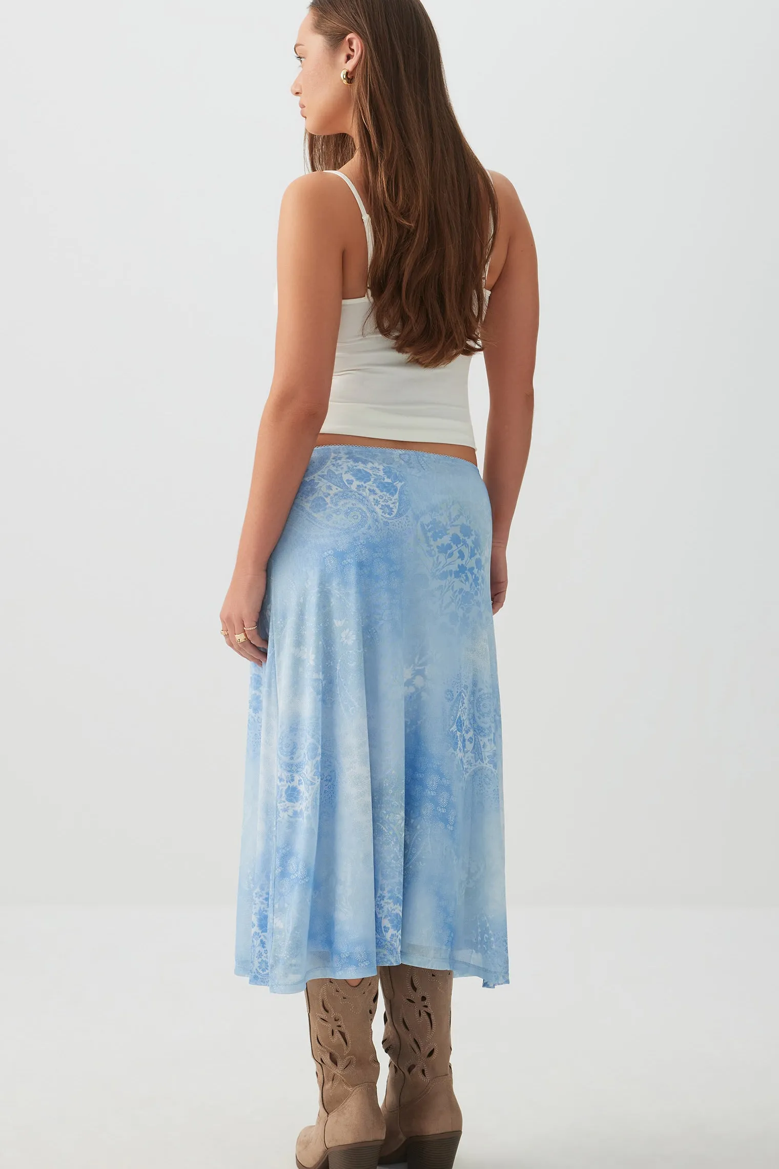 Mesh Midi Skirt