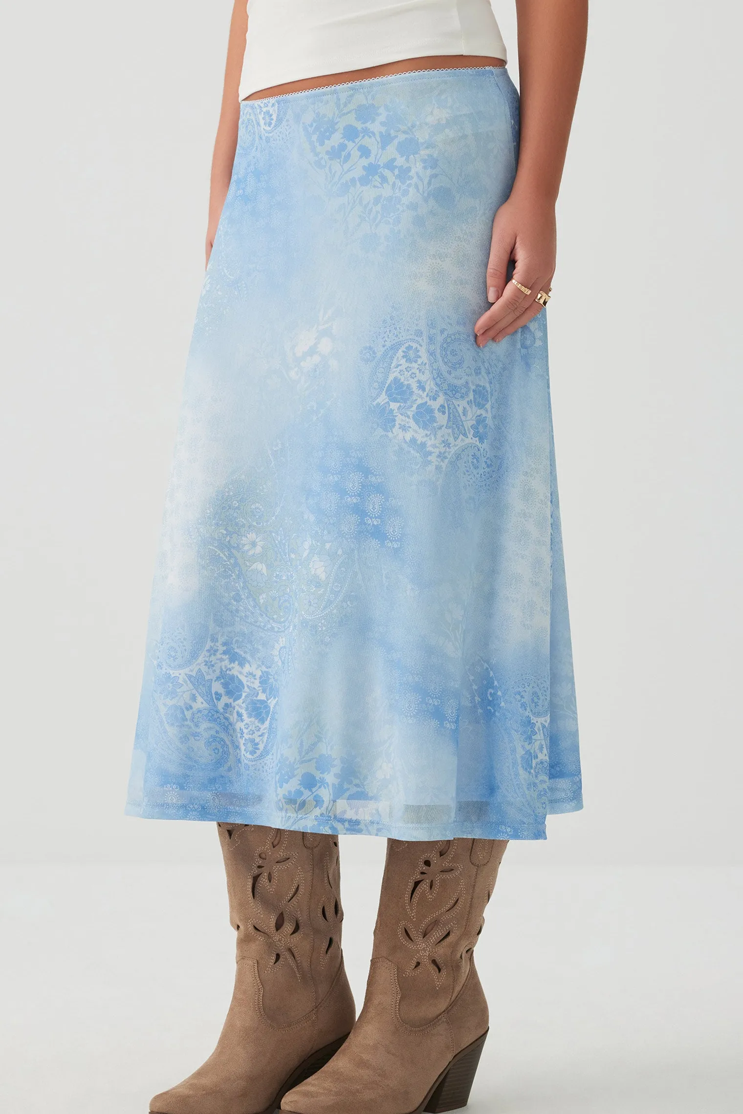 Mesh Midi Skirt