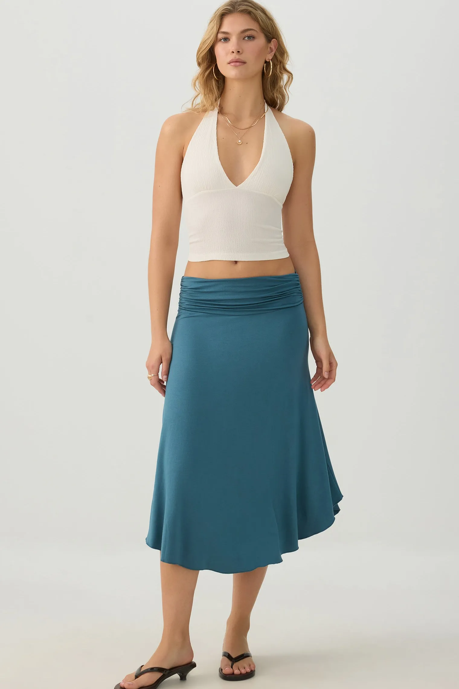 Midi Draped Skirt