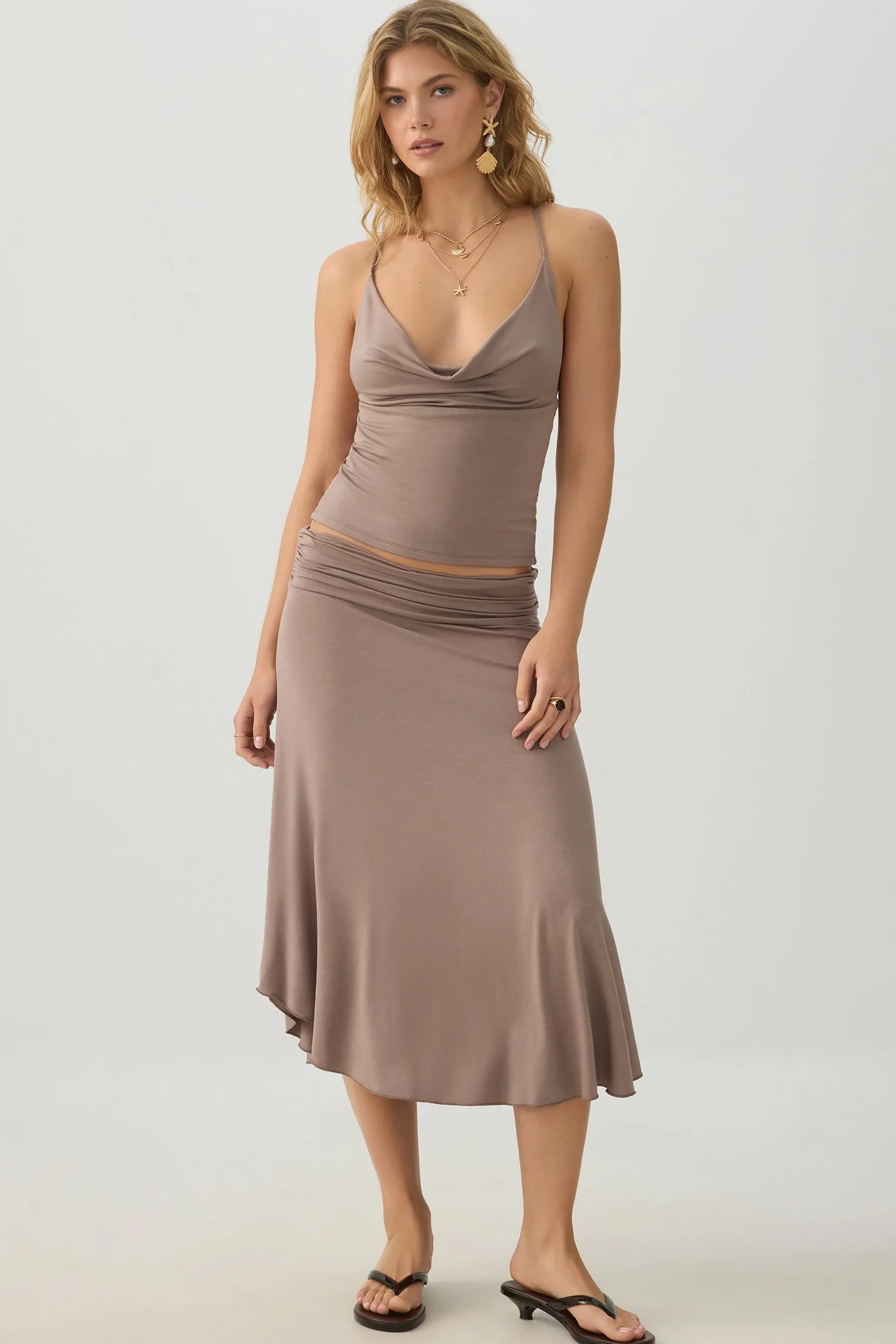 Midi Draped Skirt