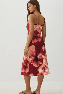 Midi Satin Slip Dress