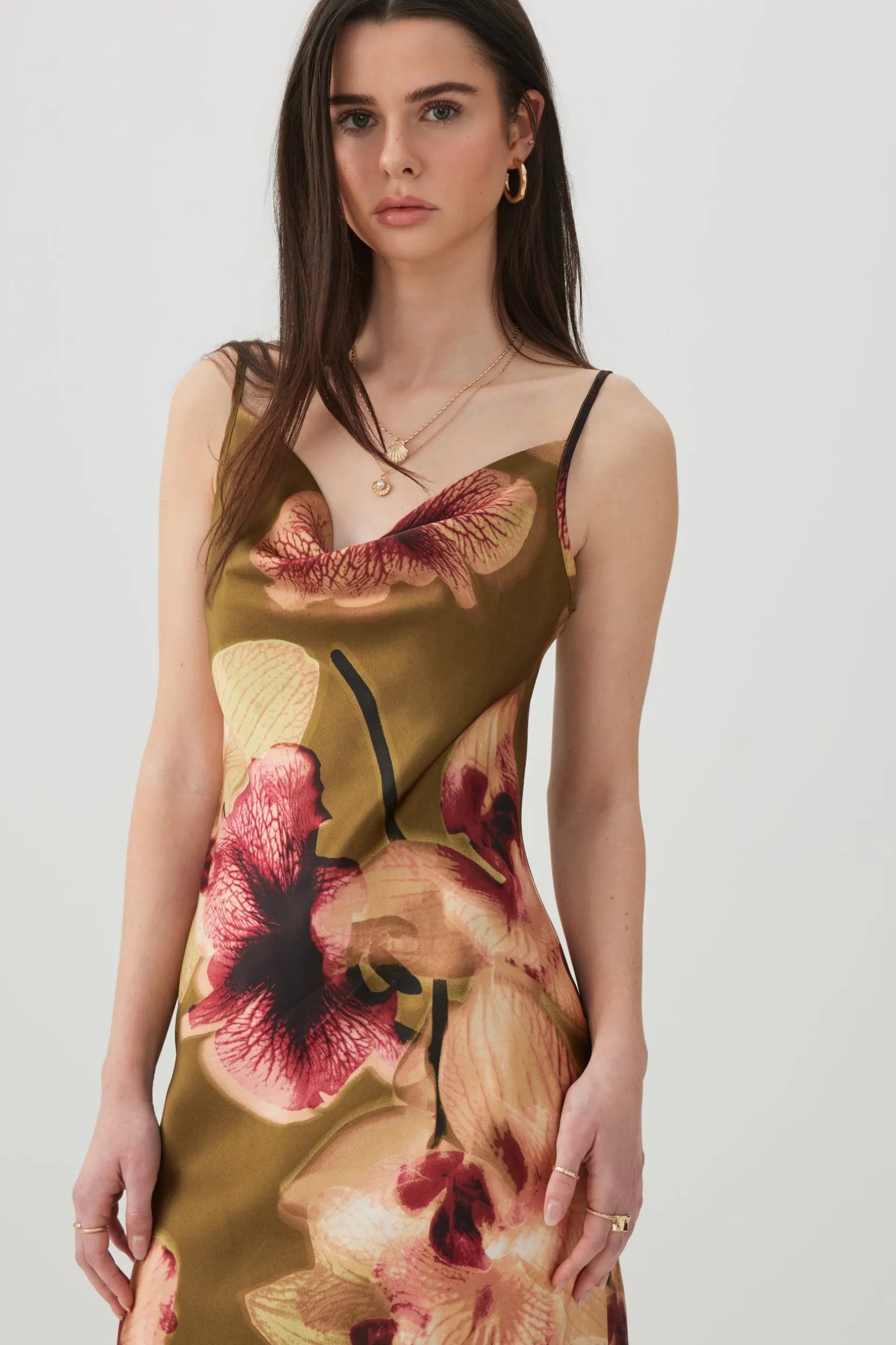 Midi Satin Slip Dress
