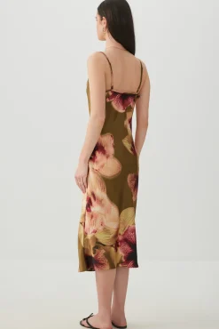 Midi Satin Slip Dress
