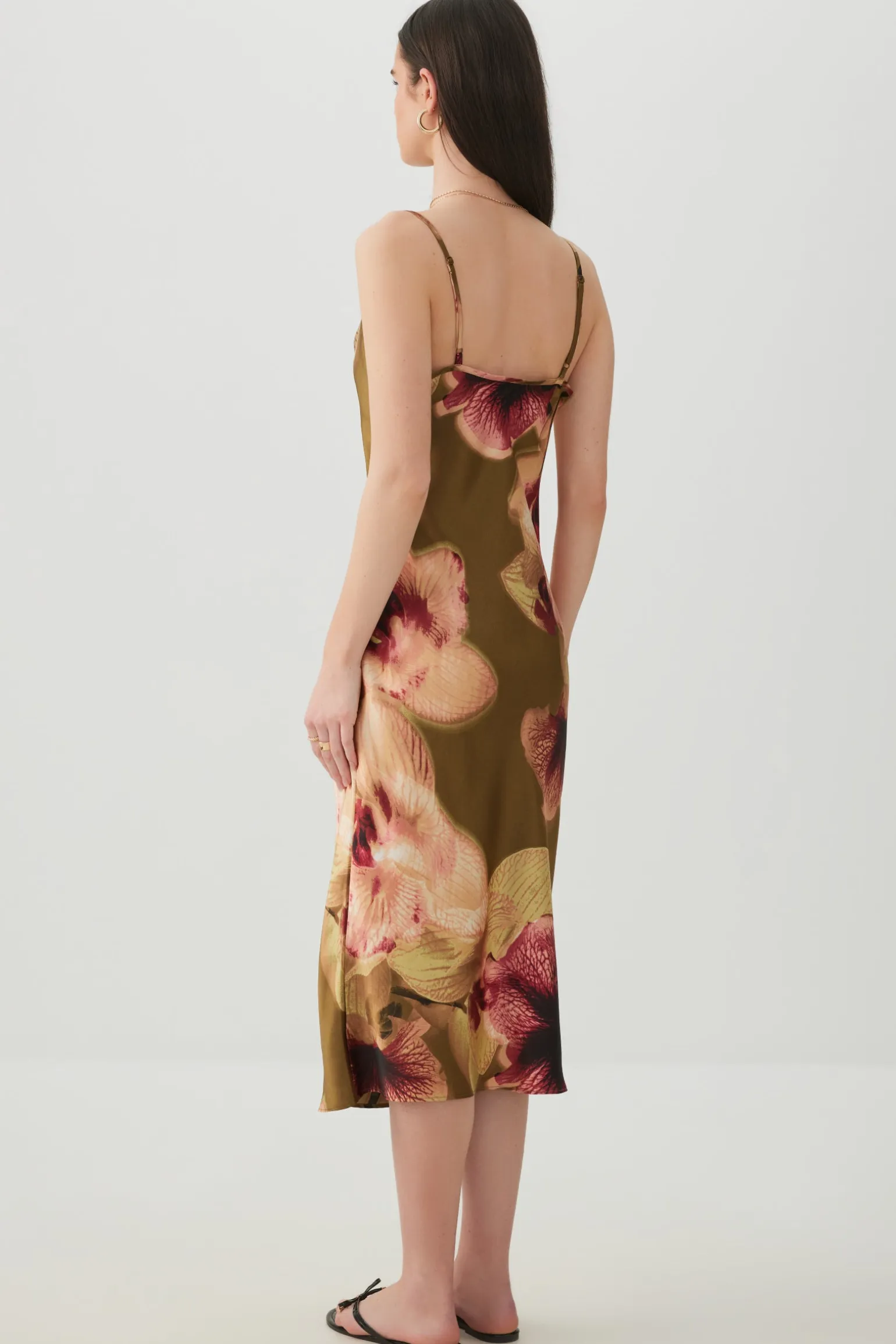 Midi Satin Slip Dress