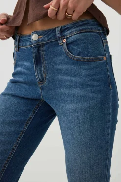 Mid Rise Flare Leg Jean